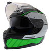 HJC IS-17 Tridents Green White Black Full Face Motorcycle Helmet Open With Sun Visor                                                                                                                                                                           