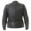 BKS Retro Black Ladies Leather Motorcycle Jacket Back                                                                                                                                                                                                          