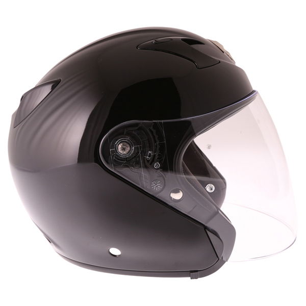 Scorpion Exo 220 Black Open Face Motorcycle Helmet Right Side                                                                                                                                                                                                  