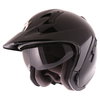 Scorpion Exo 220 Black Open Face Motorcycle Helmet Peak And Sun Visor                                                                                                                                                                                          