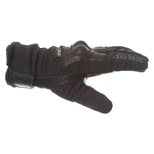 Bering Yucca Black Goretex Waterproof Motorcycle Gloves Thumb side                                                                                                                                                                                             