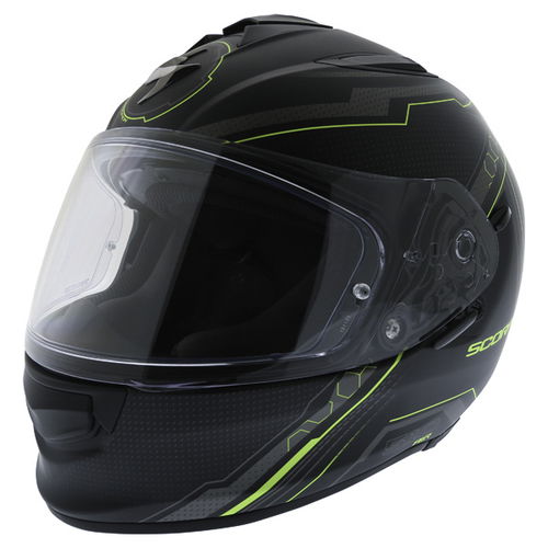 Scorpion Exo 510 Sync Black Yellow Full Face Motorcycle Helmet Front Left                                                                                                                                                                                      