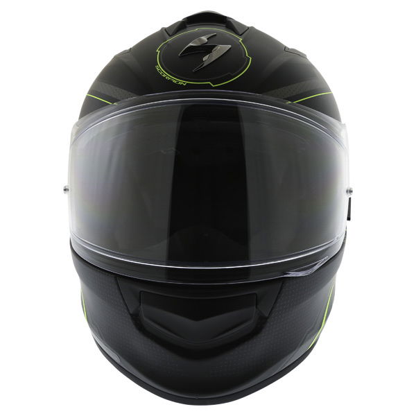 Scorpion Exo 510 Sync Black Yellow Full Face Motorcycle Helmet Front                                                                                                                                                                                           