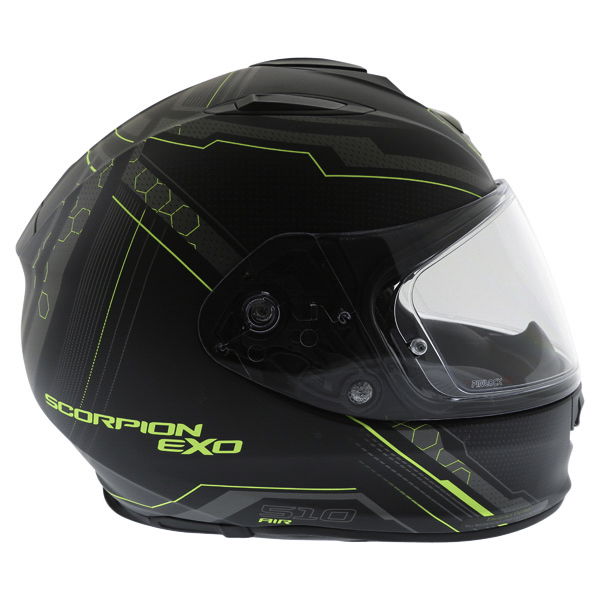 Scorpion Exo 510 Sync Black Yellow Full Face Motorcycle Helmet Right Side                                                                                                                                                                                      
