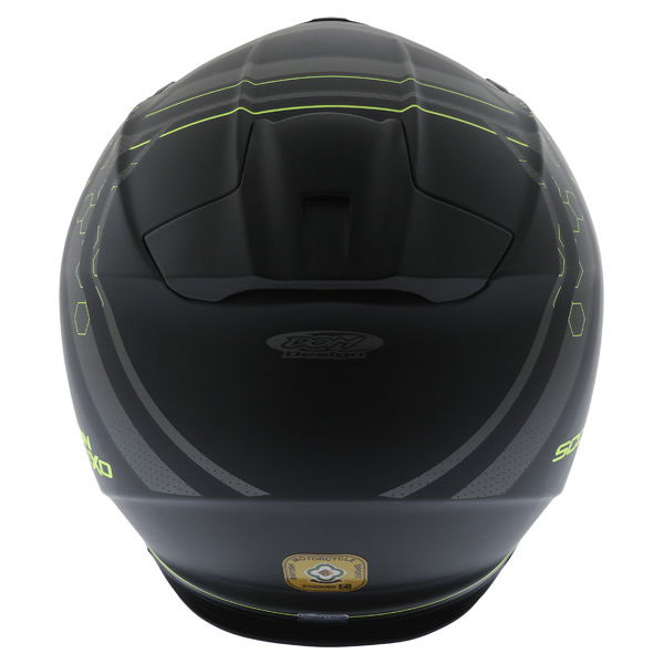 Scorpion Exo 510 Sync Black Yellow Full Face Motorcycle Helmet Back                                                                                                                                                                                            