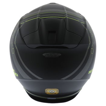 Scorpion Exo 510 Sync Black Yellow Full Face Motorcycle Helmet Back                                                                                                                                                                                            