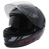 Scorpion Exo 510 Stage Black Silver Red Full Face Motorcycle Helmet Open With Sun Visor                                                                                                                                                                        