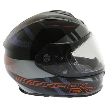 Scorpion Exo 510 Stage Black Silver Red Full Face Motorcycle Helmet Right Side                                                                                                                                                                                 