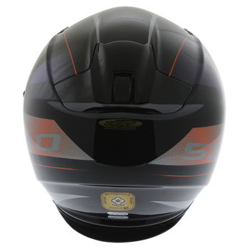 Scorpion Exo 510 Stage Black Silver Red Full Face Motorcycle Helmet Back                                                                                                                                                                                       