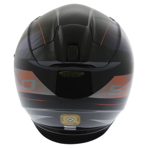 Scorpion Exo 510 Stage Black Silver Red Full Face Motorcycle Helmet Back                                                                                                                                                                                       
