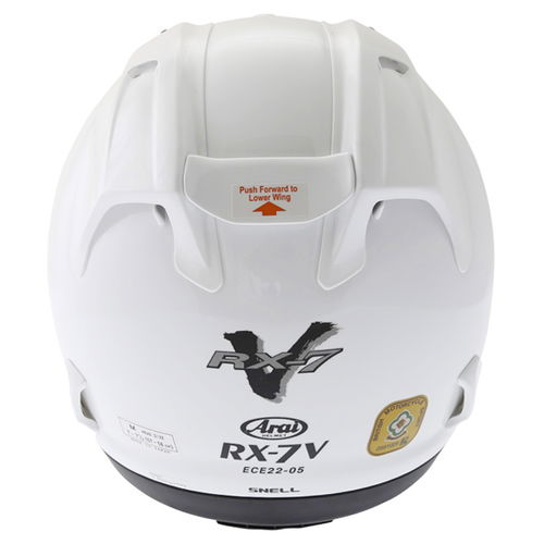 Arai RX-7V Diamond White Full Face Motorcycle Helmet Right Side                                                                                                                                                                                                