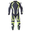 RST Pro Series Cpxc 1033 Mens Black Fluo Green White Leather Motorcycle Suit Front                                                                                                                                                                             
