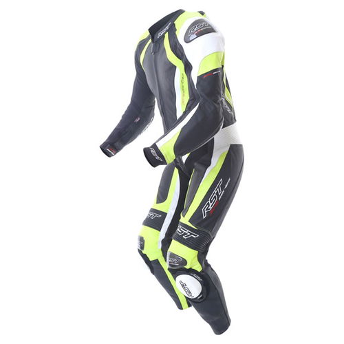 RST Pro Series Cpxc 1033 Mens Black Fluo Green White Leather Motorcycle Suit Racing crouch                                                                                                                                                                     