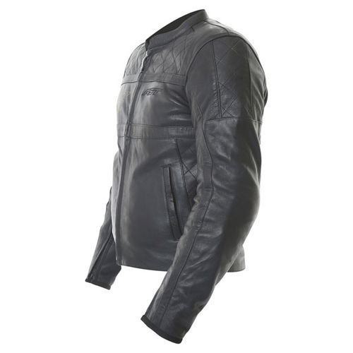 RST Classic TT Retro 1161 Black Leather Motorcycle Jacket Side                                                                                                                                                                                                 