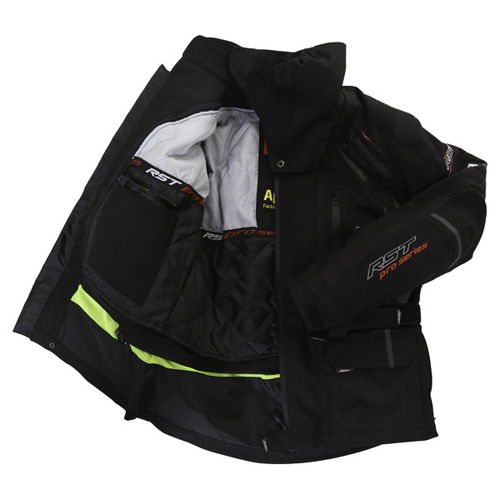 RST Pro Series Paragon V 1416 Mens Black Textile Motorcycle Jacket Inside                                                                                                                                                                                      