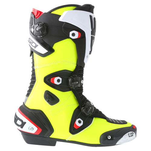 Sidi Mag 1 Black Yellow Motorcycle Boots Outside leg                                                                                                                                                                                                           