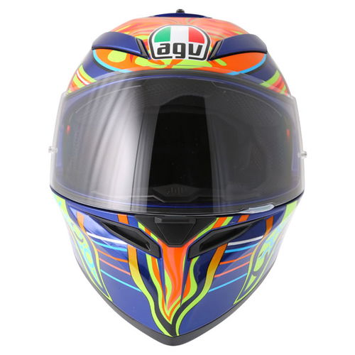AGV K3 SV Valentinoi Rossi 5 Continents Full Face Motorcycle Helmet Front                                                                                                                                                                                      