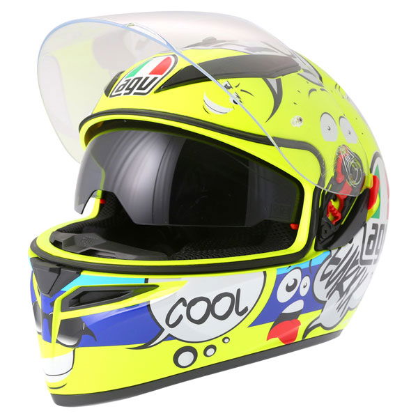 AGV K3 SV Groovy Full Face Motorcycle Helmet Open With Sun Visor                                                                                                                                                                                               