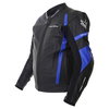 Frank Thomas Dynamic Black Blue Leather Motorcycle Jacket Side                                                                                                                                                                                                 