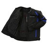Frank Thomas Dynamic Black Blue Leather Motorcycle Jacket Inside                                                                                                                                                                                               
