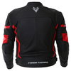 Frank Thomas Dynamic Black Red Leather Motorcycle Jacket Back                                                                                                                                                                                                  