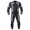 RST R-14 1004 Mens Black White Leather Motorcycle Suit Front                                                                                                                                                                                                   