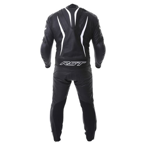 RST R-14 1004 Mens Black White Leather Motorcycle Suit Back                                                                                                                                                                                                    
