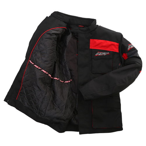 RST Alpha III 1084 Mens Black Red Textile Motorcycle Jacket Inside                                                                                                                                                                                             