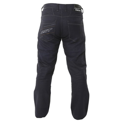 RST Aramid 2160 Wax Mens Blue Denim Motorcycle Jeans Rear                                                                                                                                                                                                      
