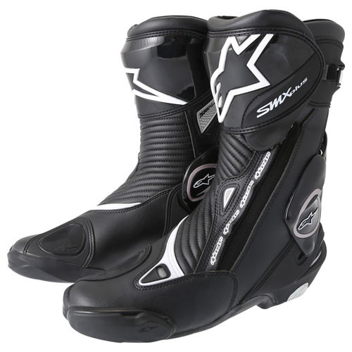 Alpinestars SMX-Plus 2016 Black Motorcycle Boots Pair                                                                                                                                                                                                          