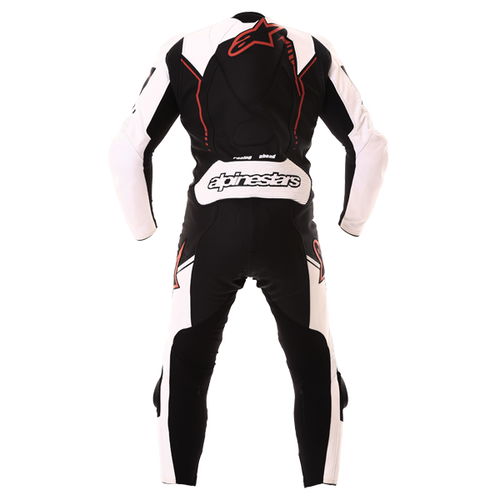 Alpinestars GP Plus 1pc 2016 Mens Black White Red Leather Motorcycle Suit Back                                                                                                                                                                                 