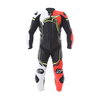 Alpinestars GP Plus 1pc 2016 Mens Black White Red Fluo Yellow Leather Motorcycle Suit Front                                                                                                                                                                    