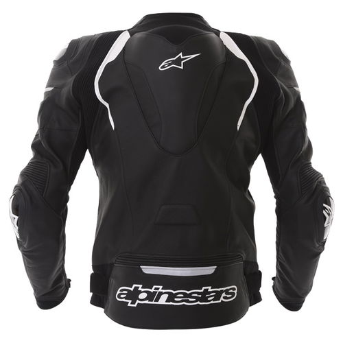 Alpinestars Gp Pro Black Leather Motorcycle Jacket Back                                                                                                                                                                                                        