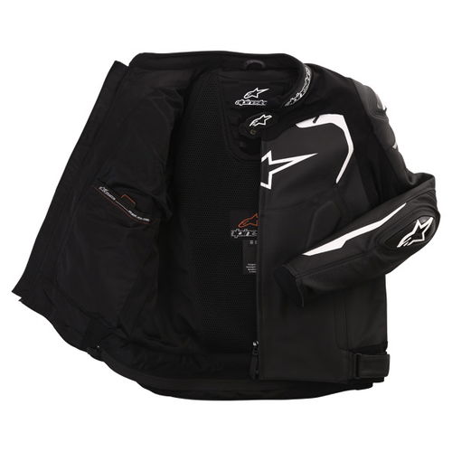Alpinestars Gp Pro Black Leather Motorcycle Jacket Inside                                                                                                                                                                                                      