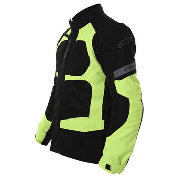 Alpinestars Sante Fe Air DS Mens Black Fluo Yellow Textile Motorcycle Jacket Side                                                                                                                                                                              