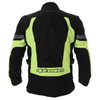 Alpinestars Sante Fe Air DS Mens Black Fluo Yellow Textile Motorcycle Jacket Back                                                                                                                                                                              