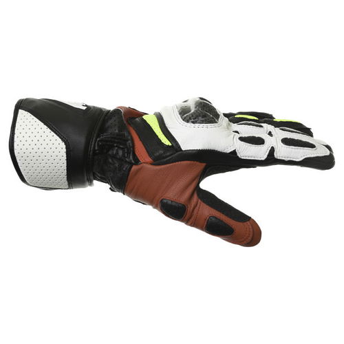 Alpinestars SP-2 Black White Yellow Red Motorcycle Gloves Thumb side                                                                                                                                                                                           
