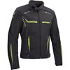 Bering Ross Black Fluo Yellow Textile Motorcycle Jacket Front                                                                                                                                                                                                  