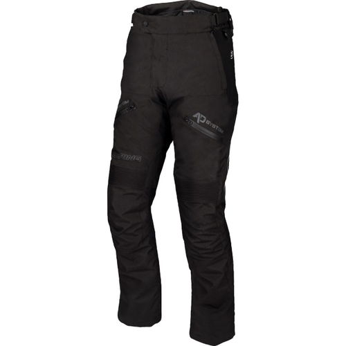 Bering Roller Black Textile Motorcycle Pants Front                                                                                                                                                                                                             