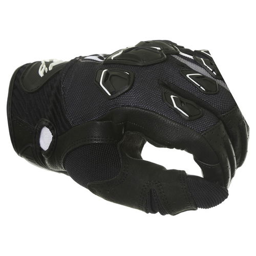 Alpinestars Masai Black White Cool Grey Motorcycle Gloves Knuckle                                                                                                                                                                                              