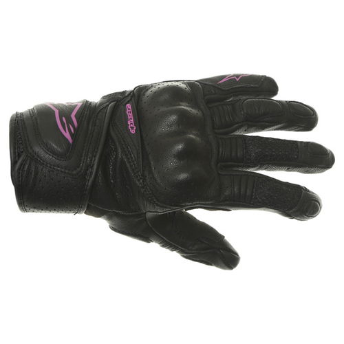 Alpinestars Stella Baika Ladies Black Pink Motorcycle Gloves Back                                                                                                                                                                                              