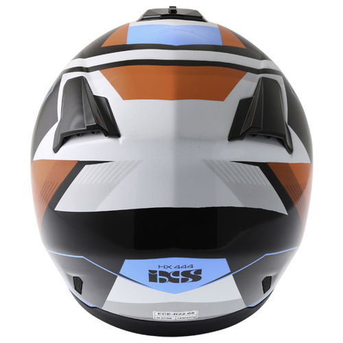 IXS HX 444 Edge Black Red Blue Full Face Motorcycle Helmet Back                                                                                                                                                                                                