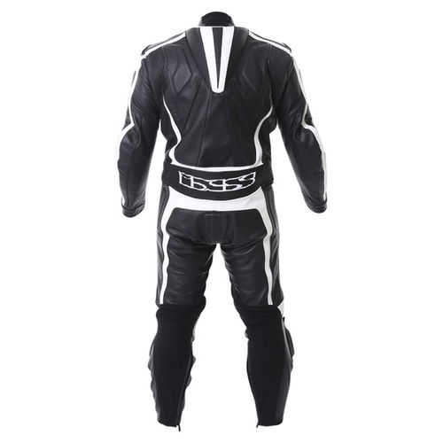 IXS Wakefied Mens Black White Leather Motorcycle Suit Back                                                                                                                                                                                                     