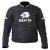 BKS Tiger Mens Black Textile Motorcycle Jacket Front                                                                                                                                                                                                           