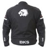 BKS Tiger Mens Black Textile Motorcycle Jacket Back                                                                                                                                                                                                            