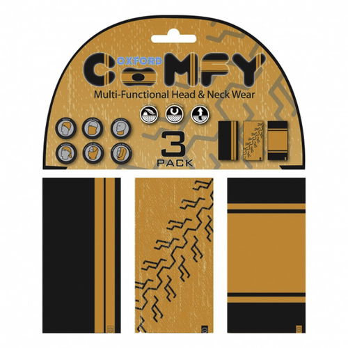 Oxford Products Comfy HD colours 3 Pack - Black/Orange