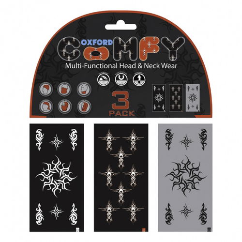 Oxford Products Comfy Tribal 3 Pack - Black/White/Red/Grey