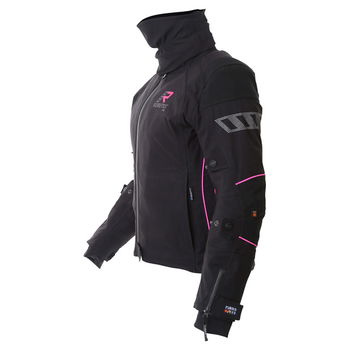 Rukka Suki Ladies Black Pink Textile Motorcycle Jacket Side                                                                                                                                                                                                    