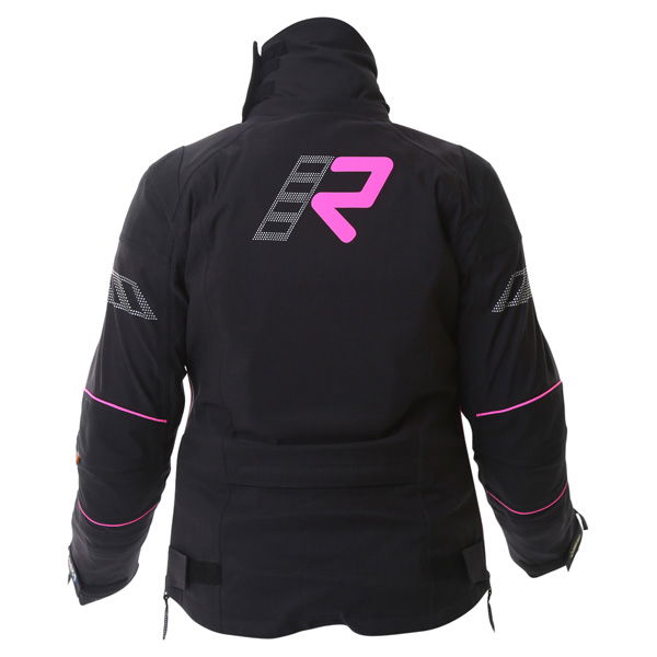 Rukka Suki Ladies Black Pink Textile Motorcycle Jacket Back                                                                                                                                                                                                    