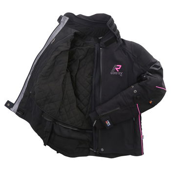 Rukka Suki Ladies Black Pink Textile Motorcycle Jacket Inside                                                                                                                                                                                                  